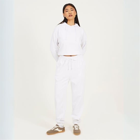 Women's Brave Soul Wide Leg Jogging Bottom in White - Image 4