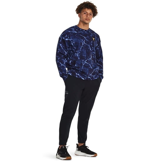 Men's Under Armour Project Rock Solid Patterned Joggers in Black - Image 4