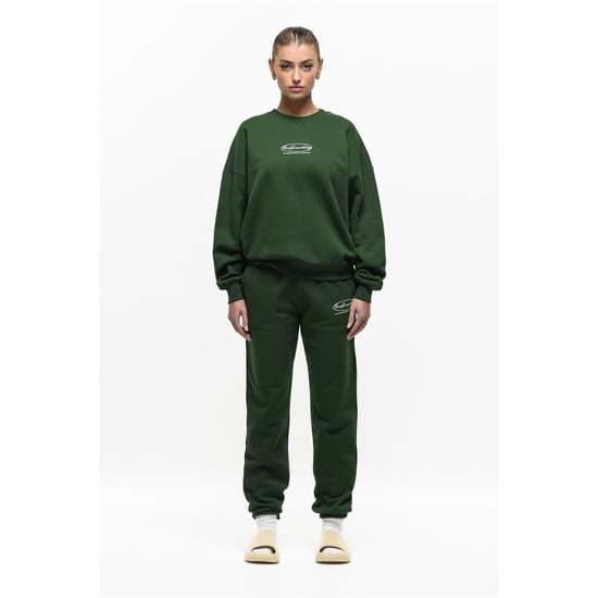 Women's Good For Nothing Oval Sweatshirt Dark Green in Green - Image 2