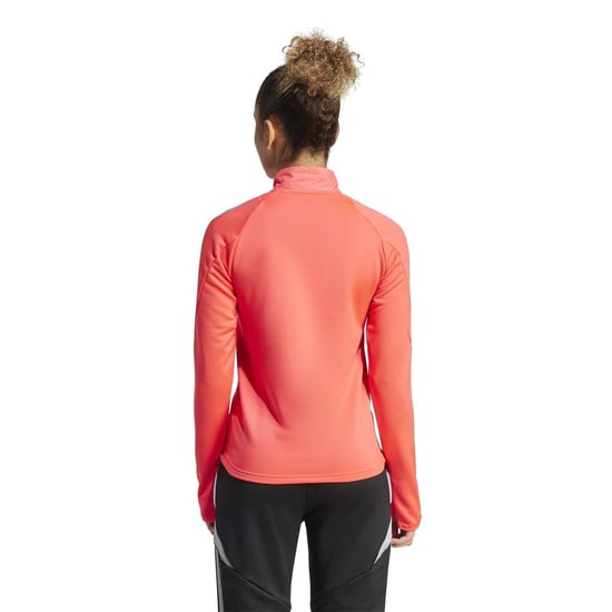 Women's adidas Tiro Three Bar Logo Raglan Sleeve Athletic Top in Shock Red - Image 3