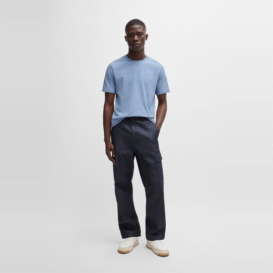 Men's Boss Hbo Tales T-Shirt, Premium Cotton in Sky Blue - Image 3