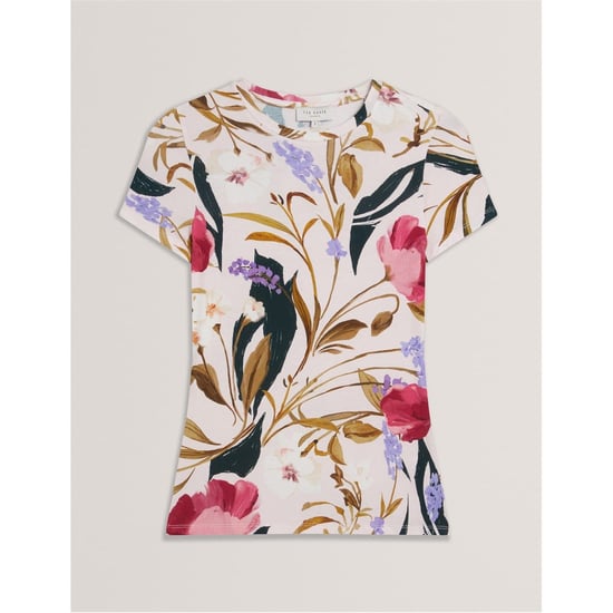 Women's Ted Baker Slim Fit Crew Neck Short Sleeve T-Shirt in Pl-Pink - Image 1