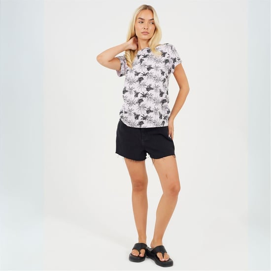Women's Brave Soul Shrt Slv Tee in Pink - Image 4