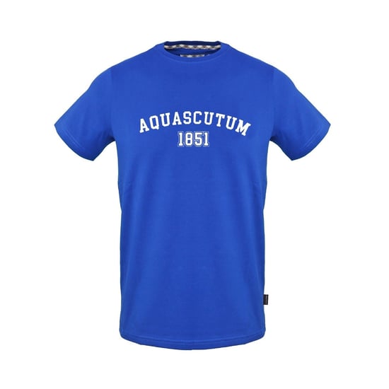 Men's Aquascutum Arch Logo Crew Neck Short Sleeve T-Shirt in Sky - Image 1