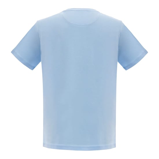 Men's Pretty Green Swirl Logo Print Regular Fit T-Shirt in Sky Blue - Image 2