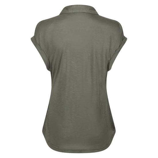 Women's Regatta Collared Neck Shirt Collar Short Sleeve Polo Shirt in FourLeafClvr - Image 2