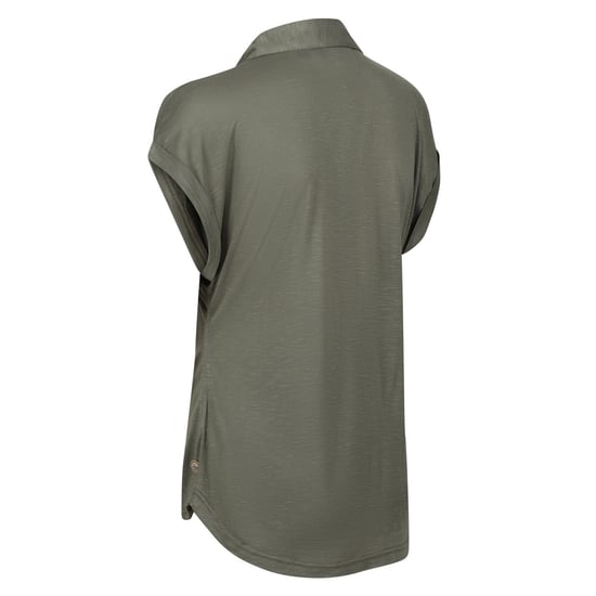 Women's Regatta Collared Neck Shirt Collar Short Sleeve Polo Shirt in FourLeafClvr - Image 3