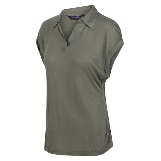 Women's Regatta Collared Neck Shirt Collar Short Sleeve Polo Shirt in FourLeafClvr - Image 4