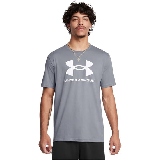Men's Under Armour Sport Style Logo Regular Fit T-Shirt in Grey - Image 3