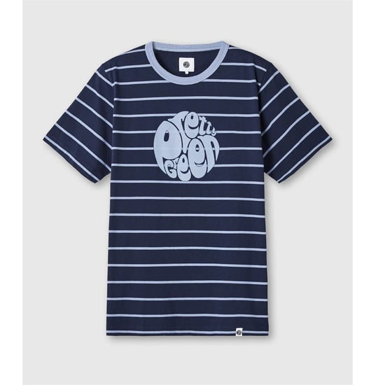 Men's Pretty Green Capella Stripe Regular Fit T-Shirt in Navy - Image 2