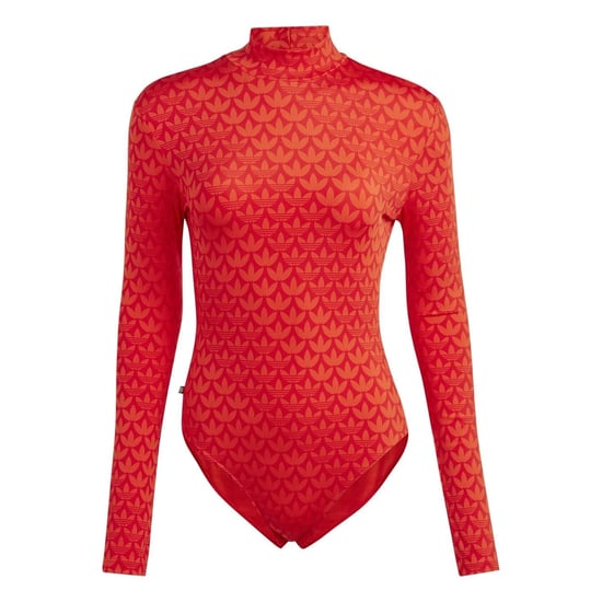 Women's adidas Originals Logo Bodysuit in Red - Image 1