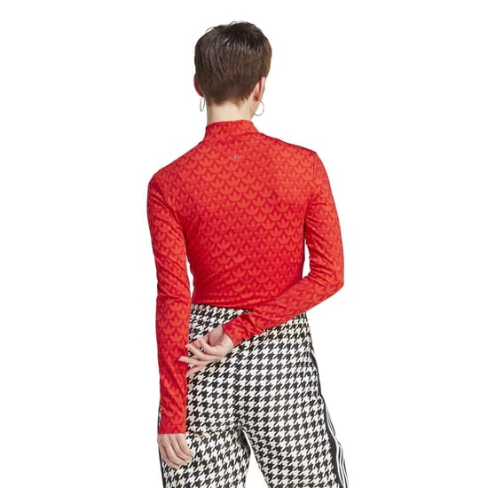 Women's adidas Originals Logo Bodysuit in Red - Image 3