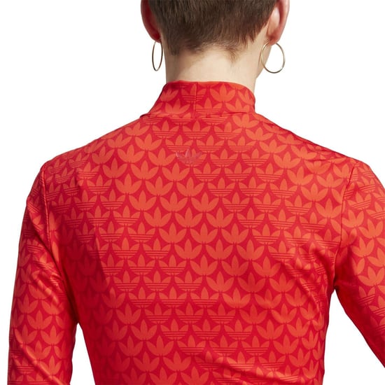 Women's adidas Originals Logo Bodysuit in Red - Image 6