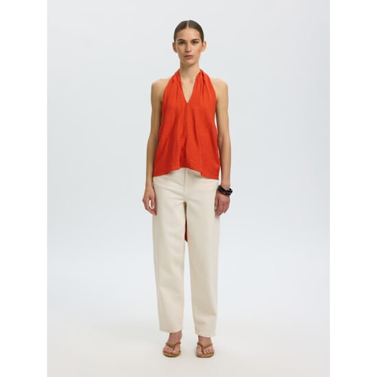 Selected Femme slflisa sl halterneck top b 16101442 potters clay - Image 3