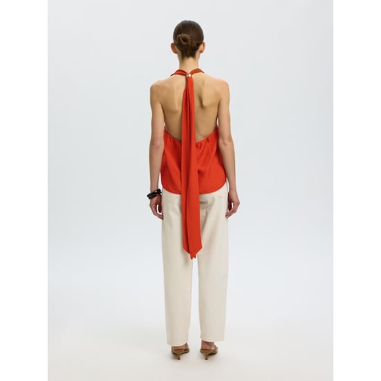 Selected Femme slflisa sl halterneck top b 16101442 potters clay - Image 5