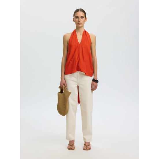 Selected Femme slflisa sl halterneck top b 16101442 potters clay - Image 6