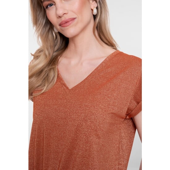 Geisha t-shirt lurex v-neck 62351-24 202 ginger - Image 5