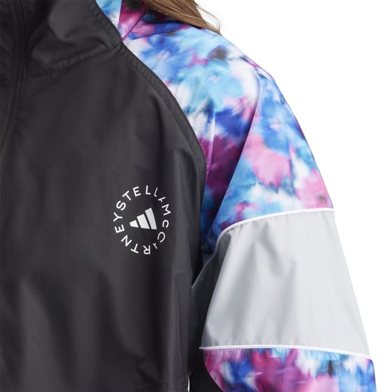 Women's adidas Funnel Neck Raglan Sleeve Tech Athletic Top in Signal Cyan - Image 5