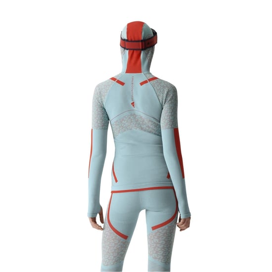 Women's adidas Funnel Neck Raglan Sleeve Tech Sweatshirt in Green - Image 4