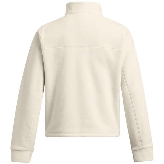 Women's Under Armour Zip Neck Long Sleeve Sweatshirt in White - Image 4