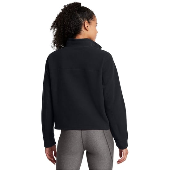 Women's Under Armour Zip Neck Long Sleeve Sweatshirt in Black - Image 4