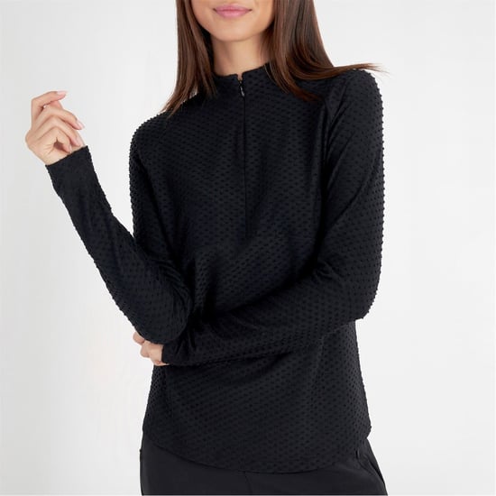 Women's Calvin Klein Golf Regular Fit Raglan Sleeve Sweatshirt in Black - Image 2