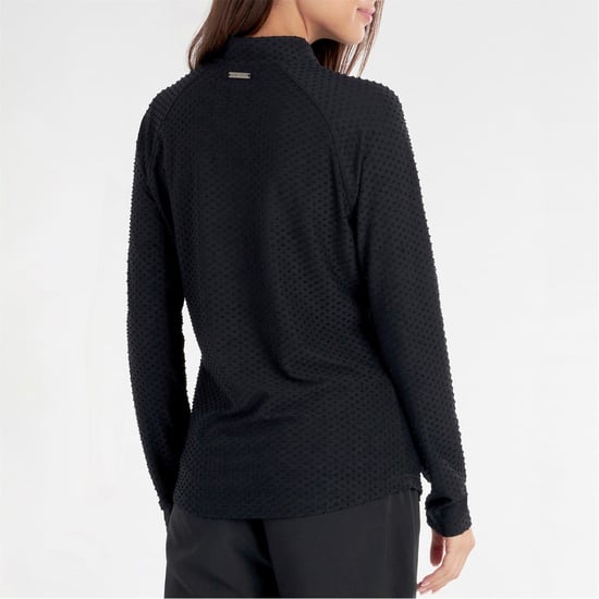 Women's Calvin Klein Golf Regular Fit Raglan Sleeve Sweatshirt in Black - Image 3