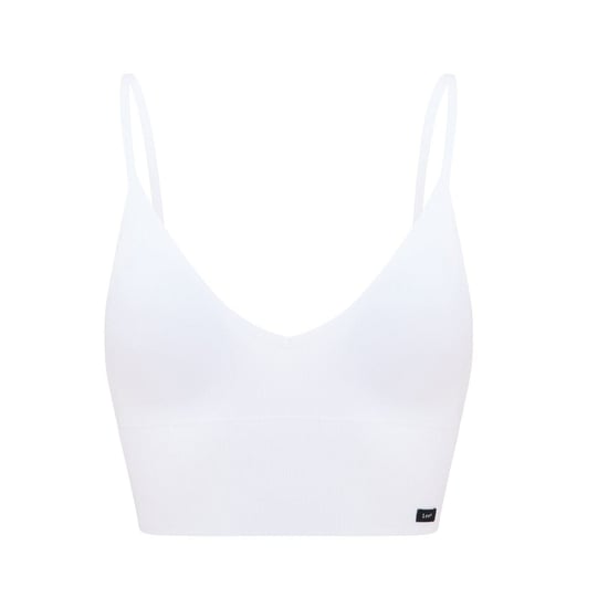 Women's Lee Flora V-Neck Slim Fit Crop Bra in White - Image 1