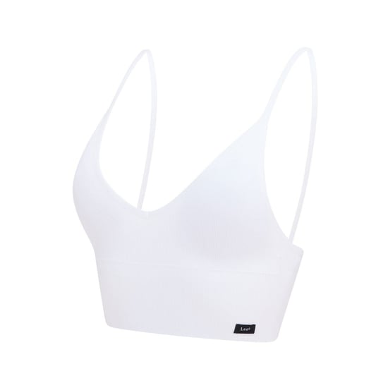 Women's Lee Flora V-Neck Slim Fit Crop Bra in White - Image 2