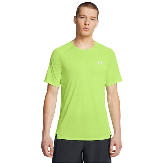 Men's Under Armour Trail Run Raglan Sleeve Competition T-Shirt in Green - Image 2