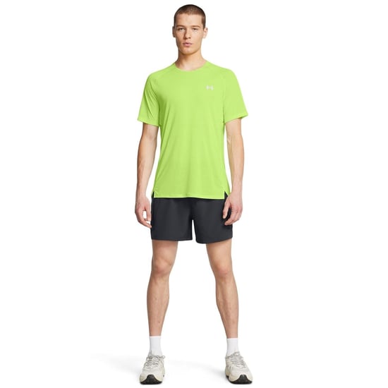 Men's Under Armour Trail Run Raglan Sleeve Competition T-Shirt in Green - Image 4