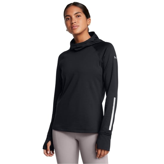 Women's Under Armour Regular Fit Raglan Sleeve Hoodie Sweatshirt in Black - Image 3