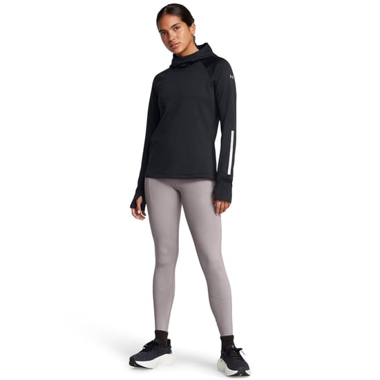 Women's Under Armour Regular Fit Raglan Sleeve Hoodie Sweatshirt in Black - Image 6