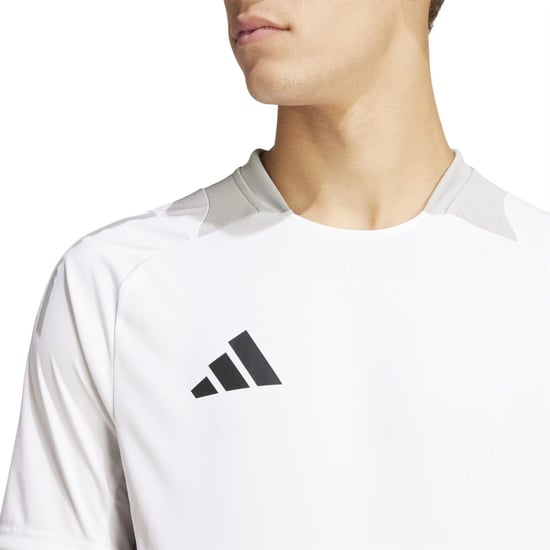 Men's adidas Tiro24 C Tr Jersey T-Shirt in White/Grey Two - Image 5