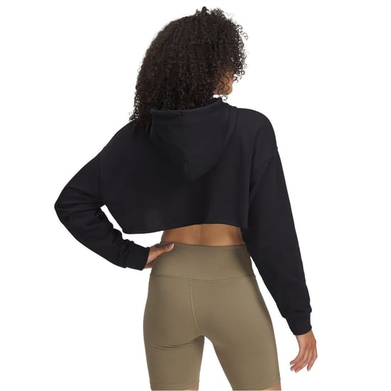 Women's Under Armour Hooded Neck Drop Shoulder Long Sleeve Sweatshirt in Black - Image 2