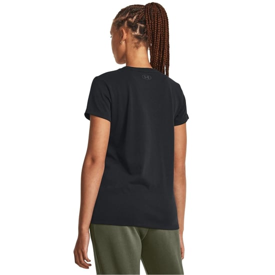 Women's Under Armour Regular Fit Crew Neck Short Sleeve T-Shirt in Black - Image 4