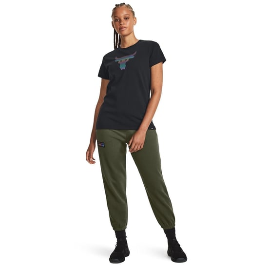 Women's Under Armour Regular Fit Crew Neck Short Sleeve T-Shirt in Black - Image 6
