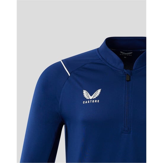 Men's Castore Rangers FC Zip Neck Regular Fit Sweatshirt in Blue - Image 3