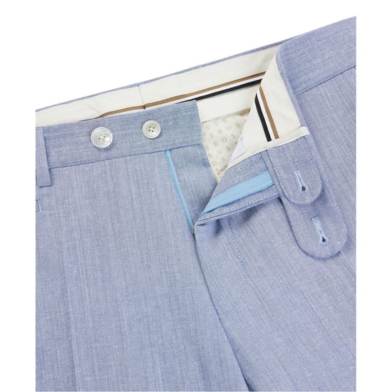 Men's Boss Genius Slim Fit Trousers in Navy - Image 6