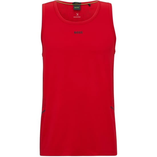 Men's Boss Scoop Neck Spaghetti Straps Tank in Medium Red - Image 1