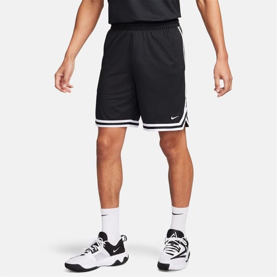 Men's Nike Dna Dri Fit 8 Basketball Shorts in Black/White - Image 3