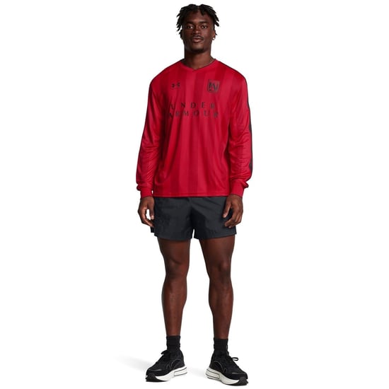 Men's Under Armour Terrace Soccer Bermuda Shorts with Elasticated Waistband in .Black - Image 6