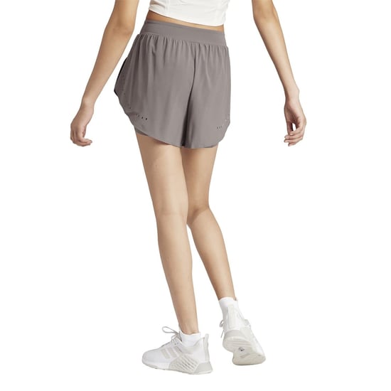 Women's adidas Hiit Regular Fit 2 in 1 Fitness Shorts in Charcoal - Image 3