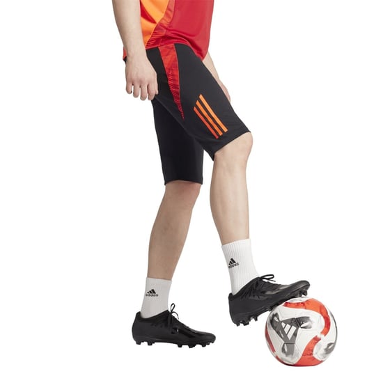 Men's adidas Tiro24 C 1 2pnt Football Shorts in Black/Solar Red - Image 6