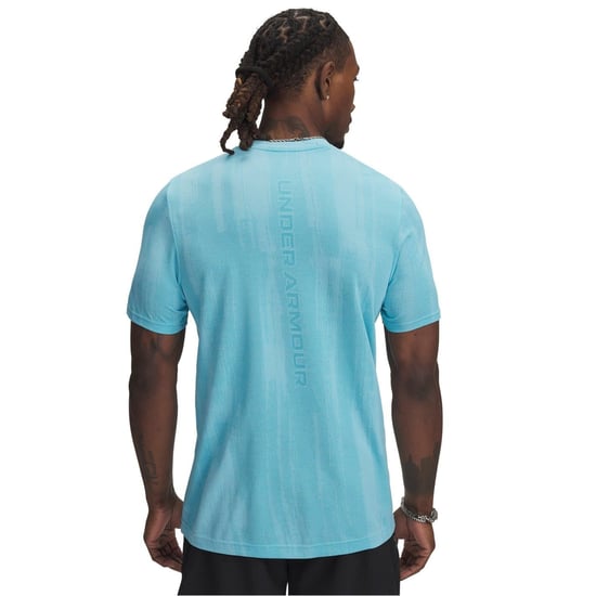 Men's Under Armour Vanish Crew Neck Short Sleeve T-Shirt in Blue - Image 2