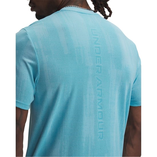 Men's Under Armour Vanish Crew Neck Short Sleeve T-Shirt in Blue - Image 3
