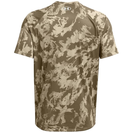 Men's Under Armour Tech Camo Regular Fit T-Shirt in Khaki Base - Image 4