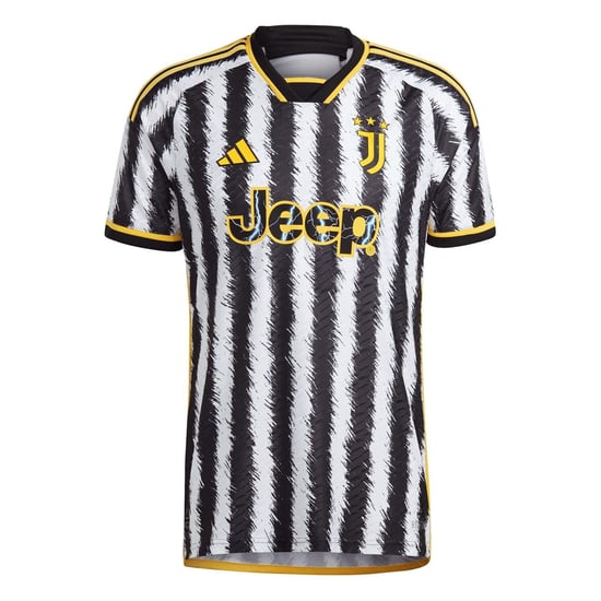 Men's adidas Juventus Authentic Home Shirt 2023 2024 Adults in Black/White - Image 1