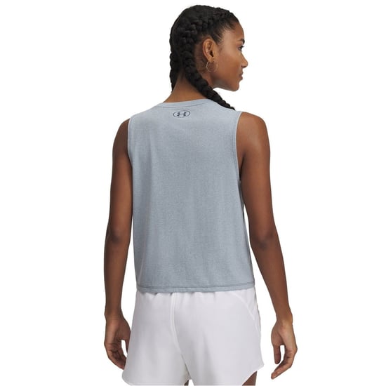 Women's Under Armour Vanish Sleeveless Crew Neck Tank Vest in Gray - Image 2