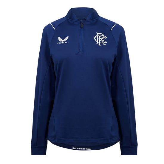 Women's Castore Rangers FC Zip Neck Regular Fit Sweatshirt in Navy - Image 1
